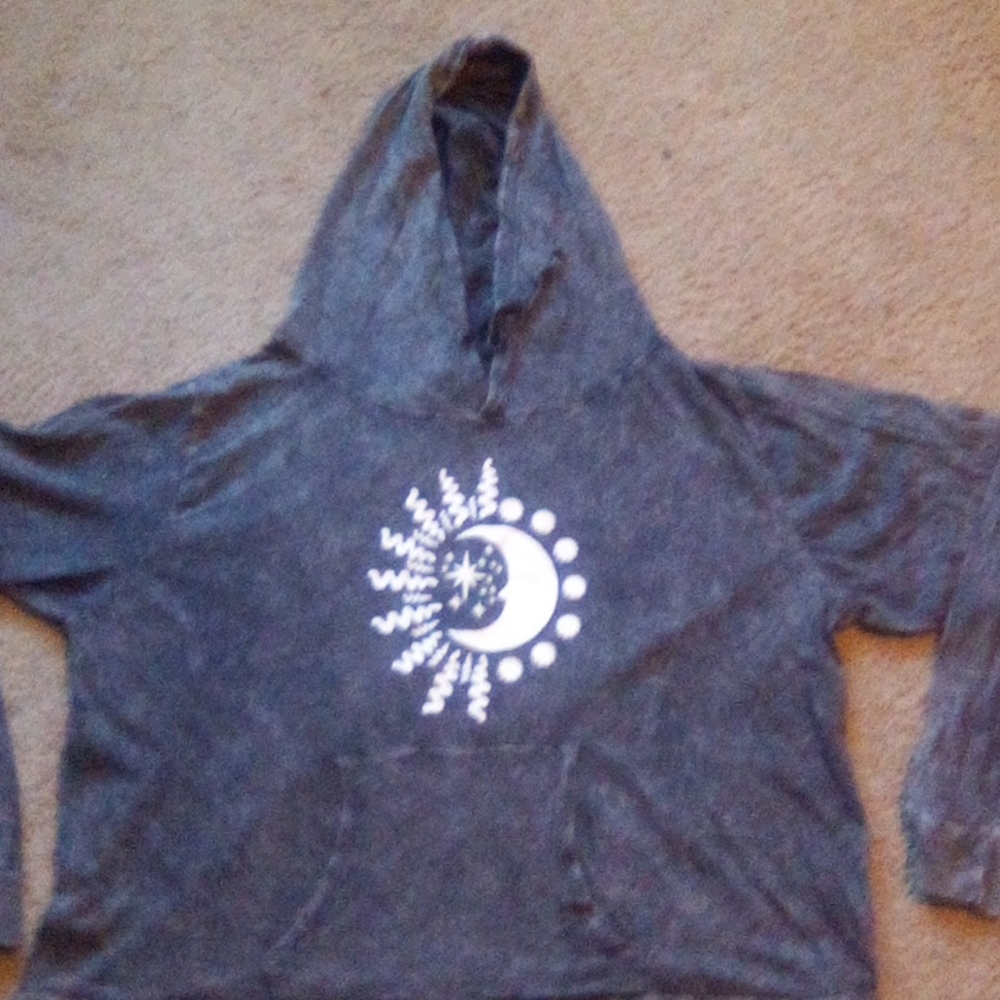 Half Moon Pull-Over Man Thin Boho With Pockets Y2… - image 3